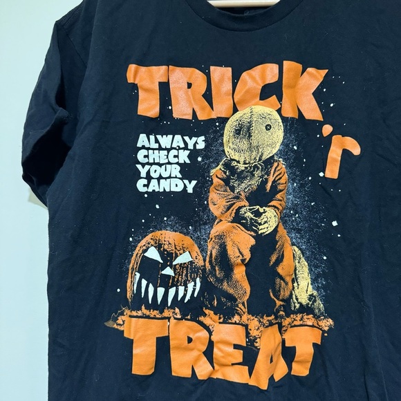 Men’s Unisex Trick R’ Treat Spirit Orange Sam Halloween Graphic T-Shirt Size: XL - Picture 9 of 14